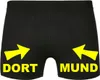 Männer Boxershort mit Spruch Dort Mund Herren Schwarz M Produktbild-Vorschau 1