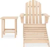 vidaXL Zahradní židle Adirondack s podnožkou a stolem z Náhled obrázku produktu 1
