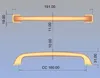 Möbelgriff, Abstand 160 mm, Schrankgriff, satiniertes Produktbild-Vorschau 4