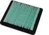 A close-up, top-down view of a new air filter with a black frame and light green filter material. Podgląd zdjęcia produktu