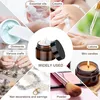6 Stück Glastiegel, 50ml Cremedosen zum Befüllen Braunglas Produktbild-Vorschau 3