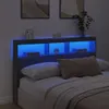 Design LED-Kopfteil mit Ablage Grau Sonoma 160x17x102 cm, Produktbild-Vorschau 4