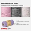 STANKE Makramee Garn 3mm 100 m Farbe Schwarz - Baumwollgarn Produktbild-Vorschau 2