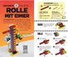 A two-page spread from a book showing instructions for building a LEGO machine. Voir les images du produit