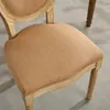 Set van 2 linnen eetkamerstoelen met een ovale rugleuning Productafbeelding-voorbeeld 4