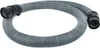 A flexible, ribbed hose with black connectors on both ends, laid out in a curved shape against a white background. Produktbild-Vorschau