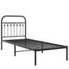 Bettgestell mit Kopfteil Metall Schwarz 80x200 cm Produktbild-Vorschau 1