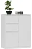 Komoda 98 cm 2 dveře 2 zásuvky skříňka FRAMIRE S-2 bílá Náhled obrázku produktu 3