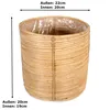 Rattan Korb Topf 3er Set rund mit Einsatz Blumentopf Produktbild-Vorschau 3