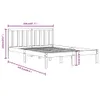 vidaXL Massivholzbett Schwarz Kiefer 200x200 cm -  Betten & Produktbild-Vorschau 7