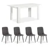 Homestyle4u Essgruppe mit 4 Stühlen 5 tlg Esstisch Set Produktbild-Vorschau 2