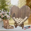 Vrygle Livre d’or mariage en bois avec 91 cartes invités et Voir les images du produit 4