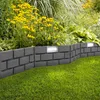 LED Solar Beeteinfassung Beetumrandung Steinoptik 180 x Produktbild-Vorschau 1