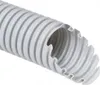A close-up, angled view of a white, flexible, corrugated tube against a white background. Náhled obrázku produktu