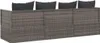 vidaXL Outdoor-Loungebett mit Kissen Grau Poly Rattan Produktbild-Vorschau 5
