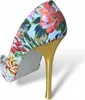 Parfüm in High Heel Form mit Blumenmuster Produktbild-Vorschau