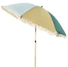 Sonnenschirm Strandschirm Schirm UV Schutz Fransen BLAU Produktbild-Vorschau 4