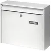 A white mailbox with a silver lock and a silver brand logo. Anteprima dell’immagine prodotto