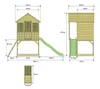 TP Toys Holz Stelzenhaus Wald Spielhaus mit Rutsche Natur Produktbild-Vorschau 7