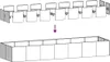 An illustration showing how to assemble a long planter box from multiple panels. Anteprima dell’immagine prodotto