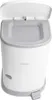 A white and gray diaper pail with its lid open, shown from a front-facing angle. Produktbild-Vorschau