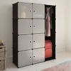 vidaXL Armadio modulare a 9 scomparti 109x36,5x143cm Bianco Anteprima dell’immagine prodotto 9