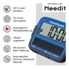 A product image showing a blue electronic parking disc with various feature icons and text descriptions on the left, and the product itself on the right. Náhľad obrázku produktu