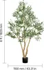 VEVOR Olivier artificiel, 1,8 m, avec pot noir, arbre Voir les images du produit 8