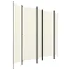 vidaXL Divisorio 5 pezzi bianco crema 250x180 cm - Divisori Anteprima dell’immagine prodotto 4