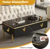 Table basse brillante Merax avec 2 tiroirs et éléments Voir les images du produit 9