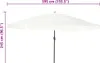 Záhradný slnečník Piesková 394 x 394 x 248 cm Polyester a Náhľad obrázku produktu 7