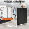 A person is holding a black carrying bag next to a car with its trunk open, revealing a foldable aluminum alloy rack. Produktbild-Vorschau