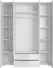 Kleiderschrank - Weiß Hochglanz - 160 x 208 cm - mit Produktbild-Vorschau 4