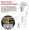 LED GROW pěstební lampa 7 W, časovač, stmívatelná, bílá Náhled obrázku produktu