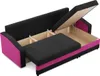 A sectional sofa with storage compartments visible. One of the storage lids is open. Produktbild-Vorschau
