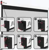 A set of 6 close-up diagrams illustrating the assembly or installation steps of a projection screen mechanism. Produktbild-Vorschau