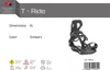 F2 Herren Snowboard Soft  Bindung T - Ride  XL Schwarz Produktbild-Vorschau 3