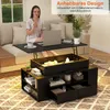 Puluomis Table basse avec tiroir, plateau relevable, rampe Voir les images du produit 4
