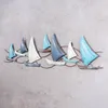 Wanddeko L74cm Segelboot Wandbild Blau Grau Weiß Maritim Produktbild-Vorschau 3