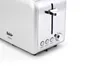 A close-up, angled view of a silver Fakir Calypso toaster against a white background. Produktbild-Vorschau