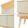 Kommode ‘Tysvær’ mit 2 Schiebetüren 110 x 40 x 80 cm Bambus Produktbild-Vorschau 7