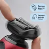 Braun Series 6 61-R1200s, Folienschaber, Schwarz, Rot, Produktbild-Vorschau 3