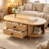 Merax Couchtisch rund mit Rolltüren, Sofatisch Produktbild-Vorschau 5