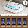MODFU Table Basse avec LED - Meuble de Salon Blanc, 2 Voir les images du produit 7