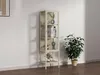 Dmora Vetrina Laces 35x42x160h cm Bianco Panna, Apertura Anteprima dell’immagine prodotto 6