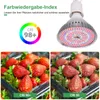 A collage showing a grow light and two comparison images of strawberries under different light conditions. Produktbild-Vorschau
