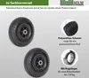 2x Sackkarrenrad Vollgummi 260x85 mm 3.00-4 60mm Nabenlänge Produktbild-Vorschau 2