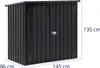 Metall-Gartengeräteschuppen 145 x 86 x 135 cm Produktbild-Vorschau 5