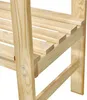 A close-up view of the wooden slats and supports of a park bench. Produktbild-Vorschau