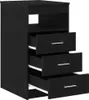 vidaXL Armoire à tiroirs noir imitation chêne 40x50x76cm Voir les images du produit 5
